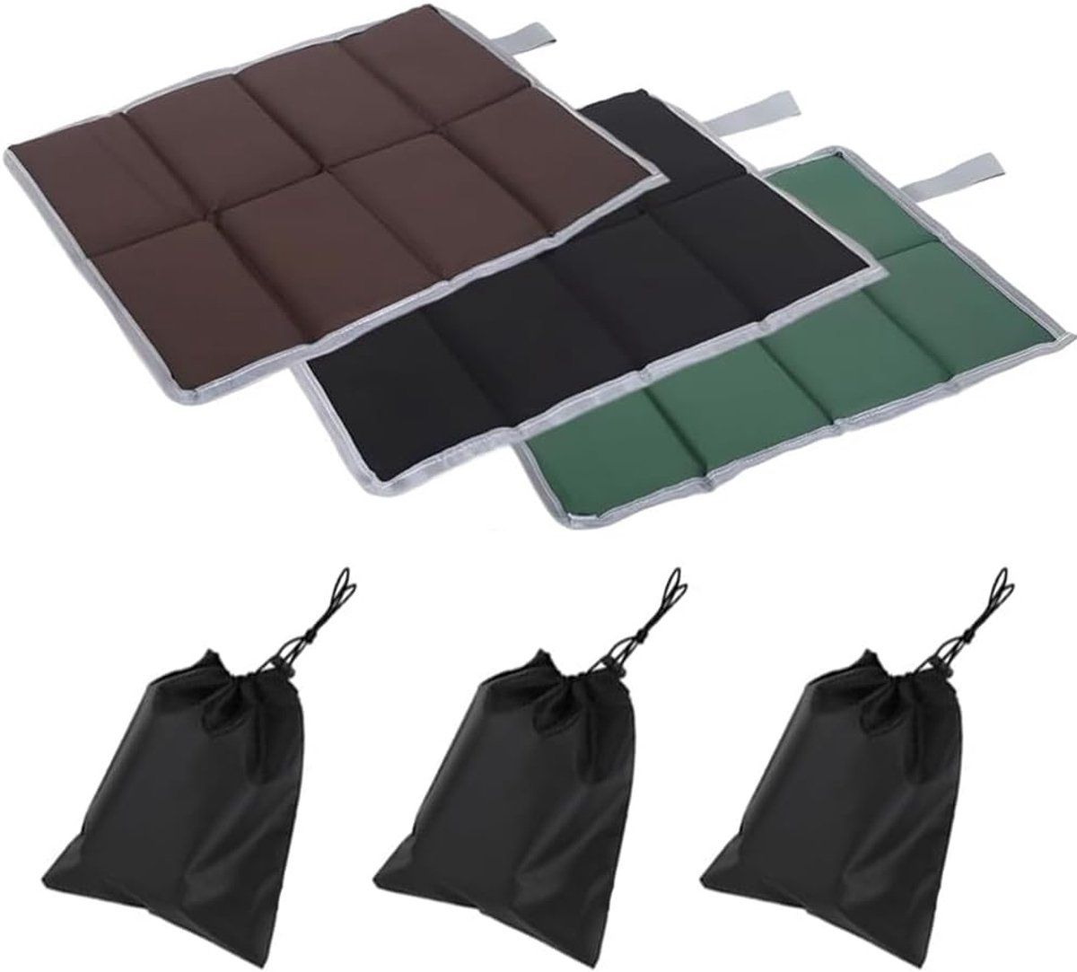 3 Pieces Outdoor Seat Cushion, Outdoor Foldable Seat Cushion, With Storage Bags, Waterproof, Hiking Seat Cushion, For Outdoors, Playground