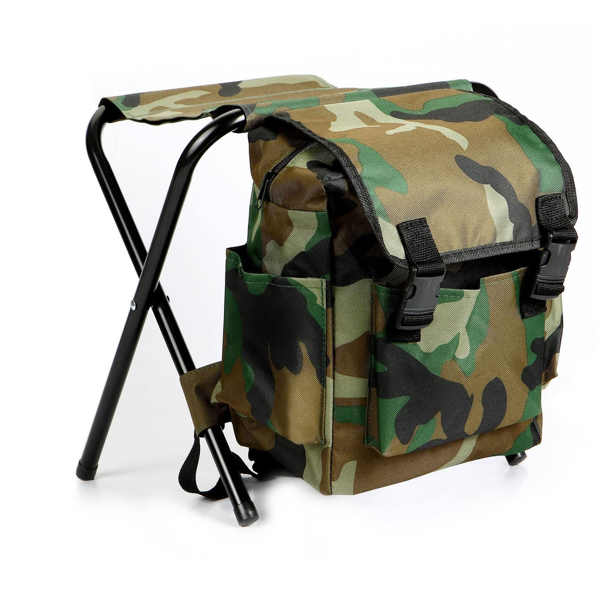 Camping Stool, Portable Folding Stool, Big Capacity Collapsible Lightweight BBQ Fishing Chair with Picnic Bag, Seat for Outdoor