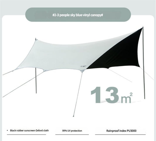 400*300 cm Naturehike Cloud Up 2-3 Person Backpacking Tent Tarp - Waterproof, UV Protection, Sunshade Canopy Shelter for Camping, Hiking, Picnic