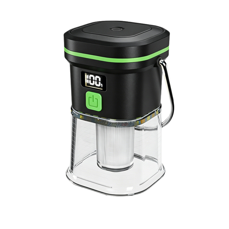 Rechargeable Camping Lantern - 350LM LED Light, 1500mAh Battery, Digital Power Display, Portable Handle and 4mm Tripod Mount for Camping and Outdoor Use